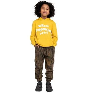 Brooklyn lighthouse boys, camo Woodland joggers / cargo denim pants size 6/7